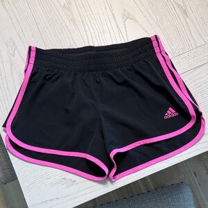 Adidas Women's Athletic Shorts Black with Pink Accents